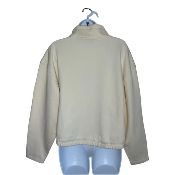 Timberland Womanβs Core + Funnel Neck Sweatshirt In Beige SZ. L - Picture 8 of 14